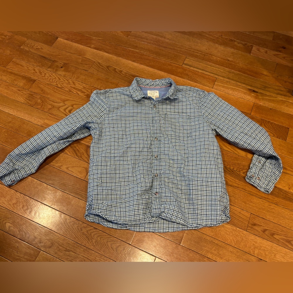 Fat Face Blue and White Checkered Casual Shirt